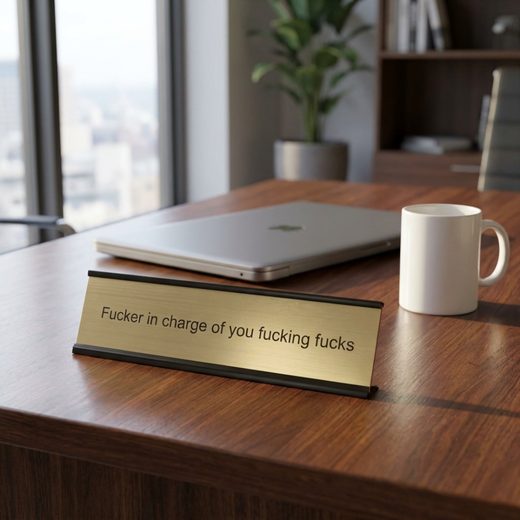Boss Gag Desk Plate